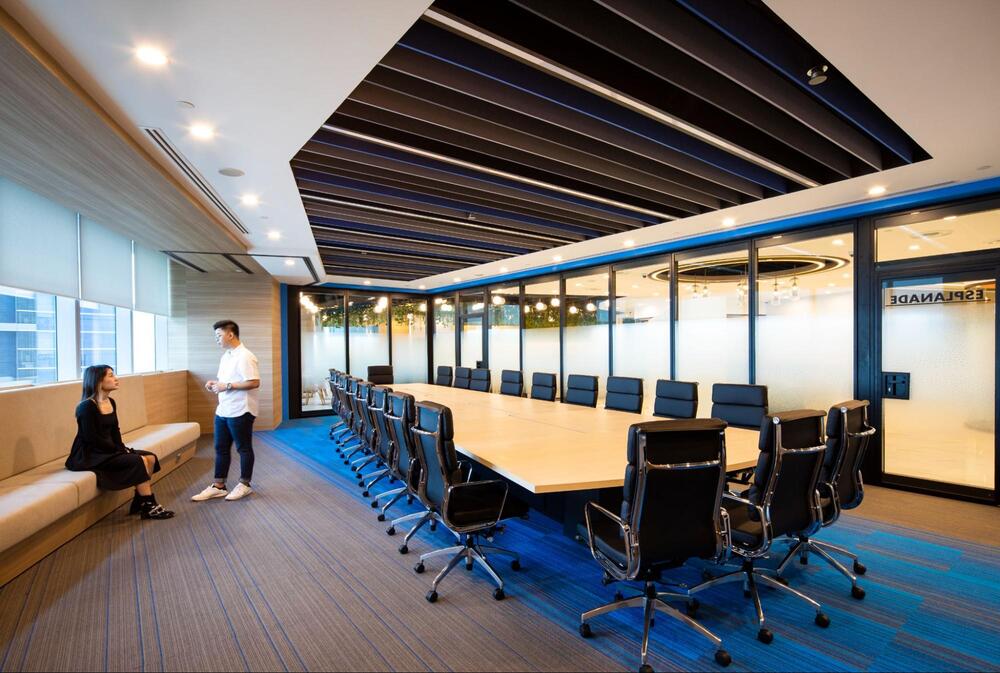 light blue office ideas