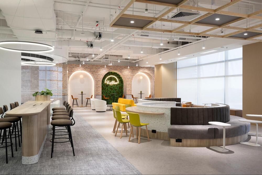 bright color office ideas