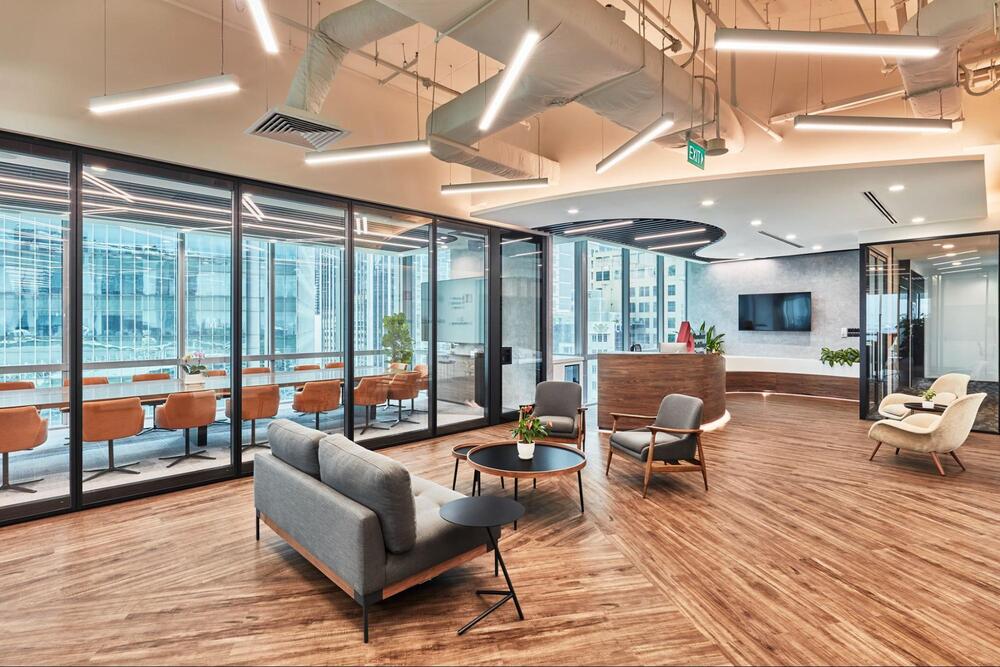 orange office design